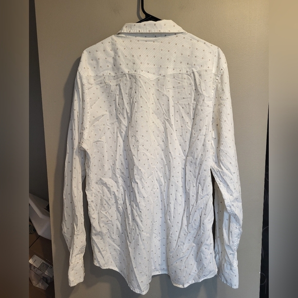 American Eagle Outfitters White Patterned Western Styly Shirt, Size XL - Picture 2 of 4
